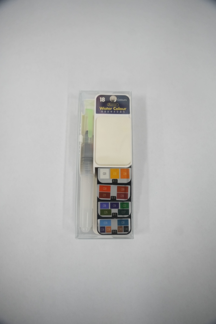 superiour water color set, 18 colors/set
